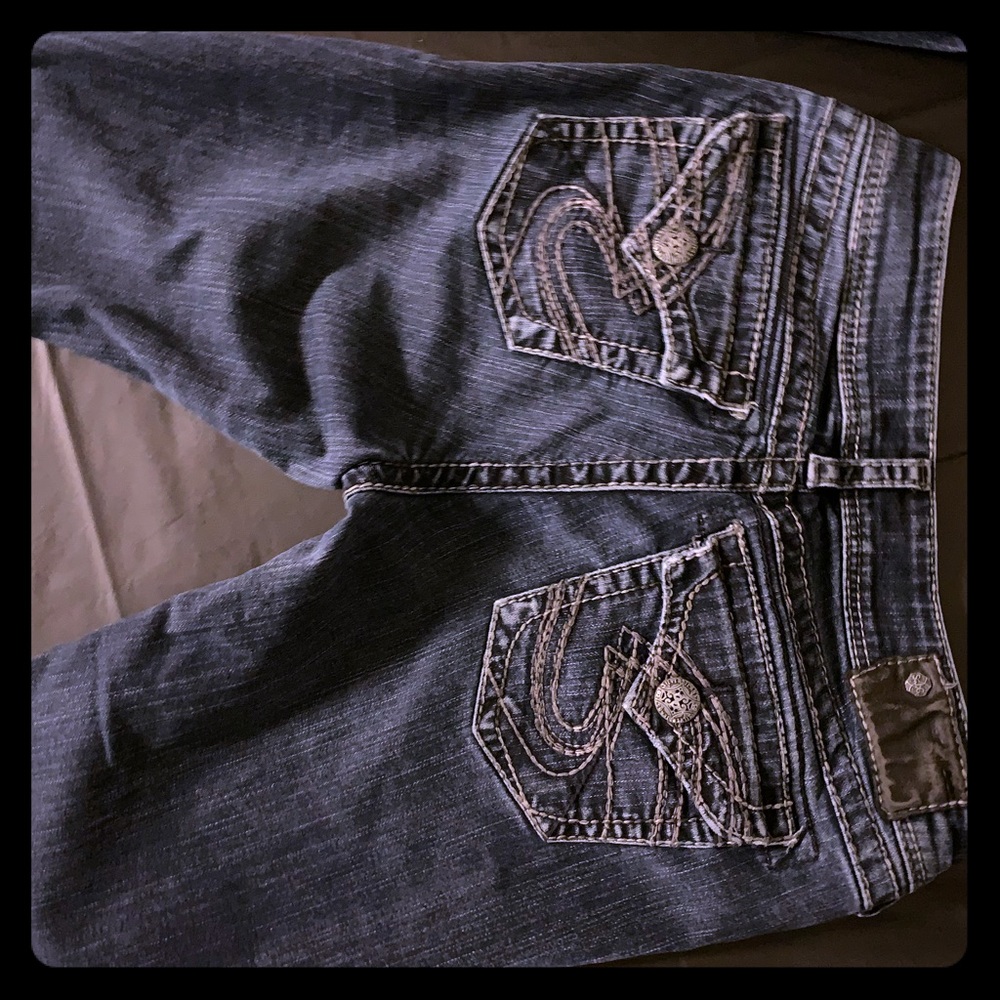 Size 28 silver brand boot cut jeans
